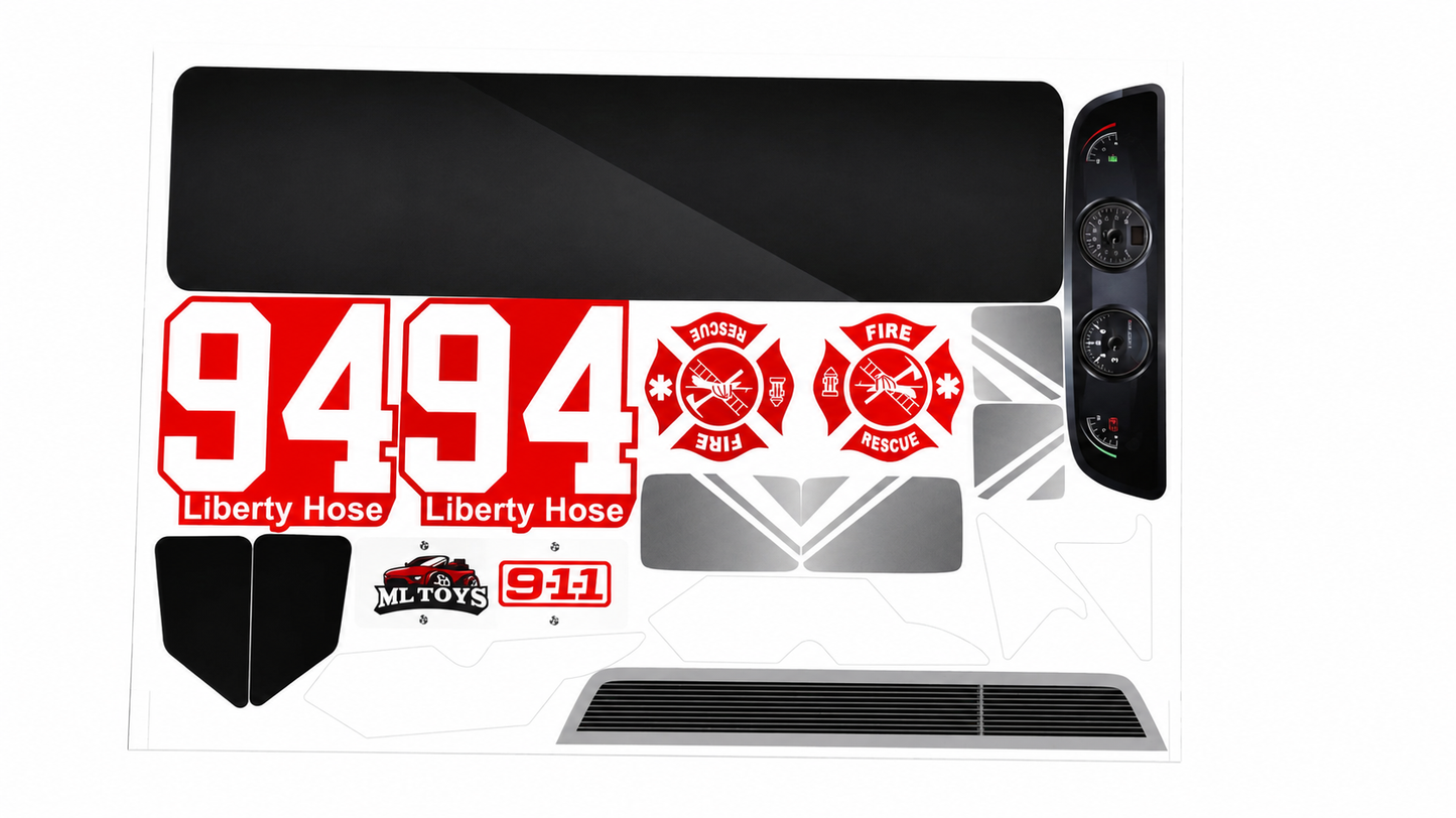 Firetruck Detailing Stickers Firetruck NY Style Striping Stickers *DUE SEPT IF YOU ORDER NOW