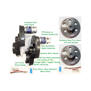 Stage IV Speed Motors/Gearboxes for Power Wheels Quads
