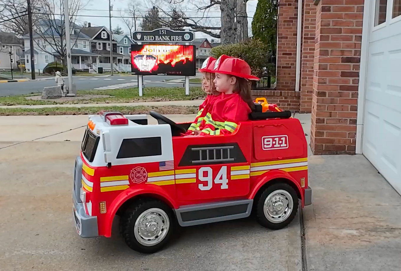 MLToys Fire Truck 12v Ride-On Vehicle