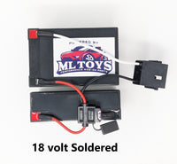 18 Volt 12 amp Battery w/ 12v Power Wheels Connector