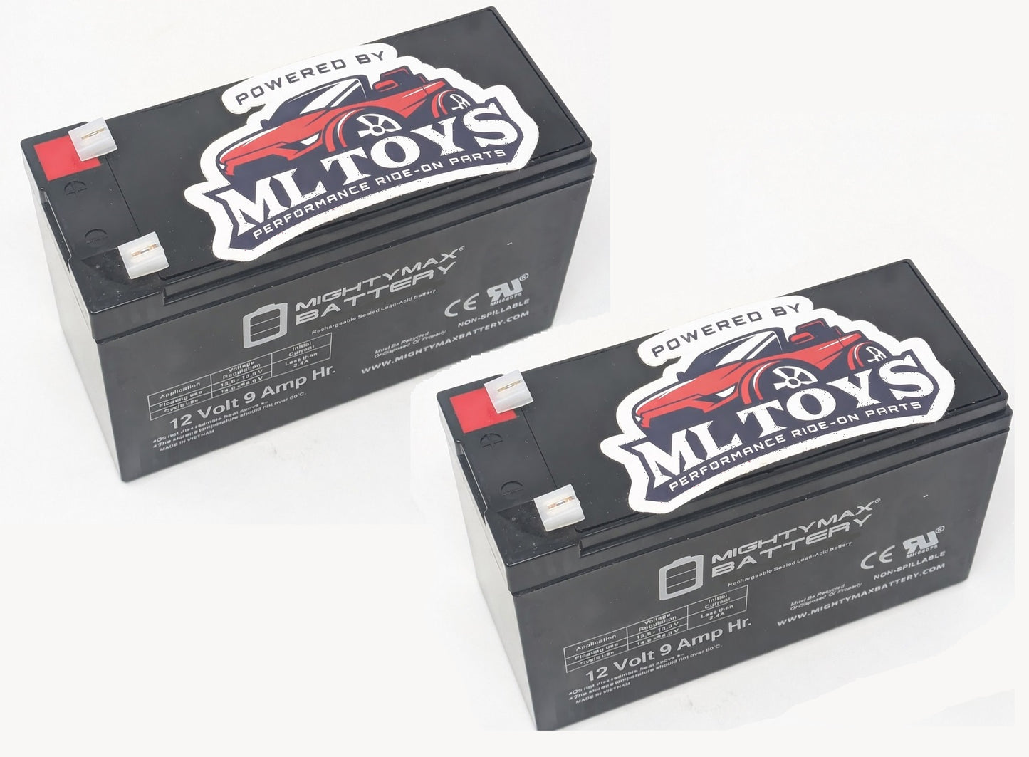 24 Volt 9 amp Battery Set - Better Runtime and Speed