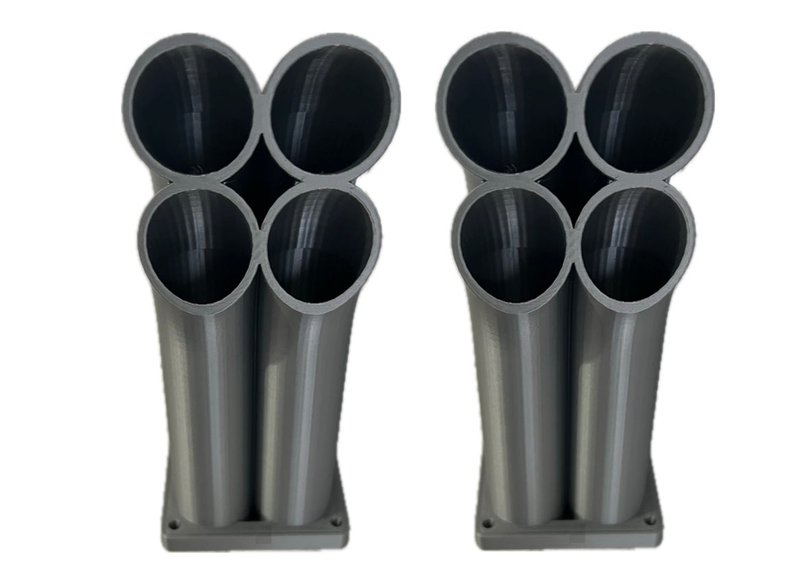 4 Stacked Tight Exhaust Headers