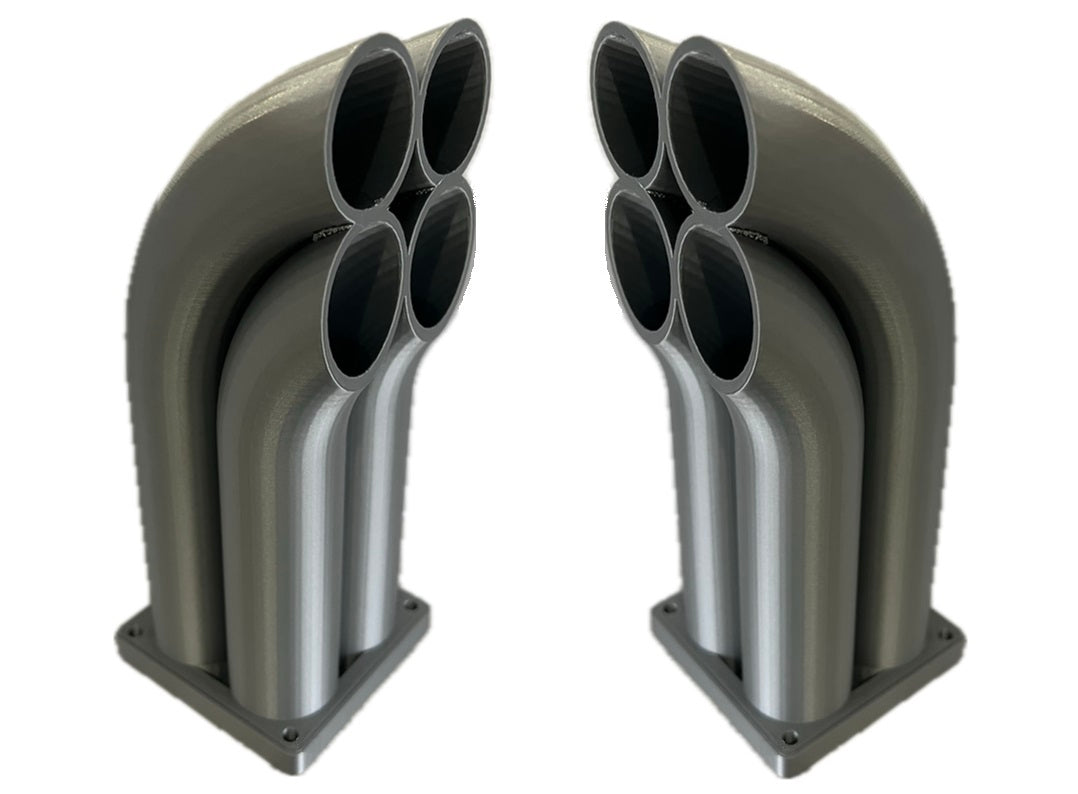 4 Stacked Tight Exhaust Headers