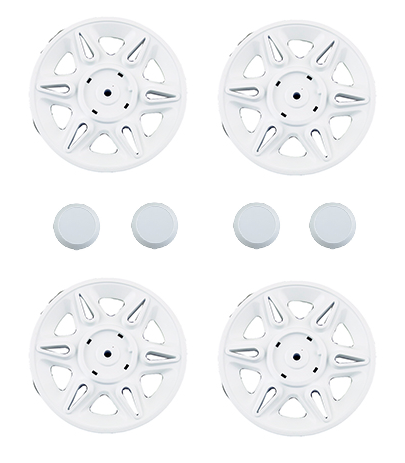 Power Wheels Mustang Hubcaps and Centers x4