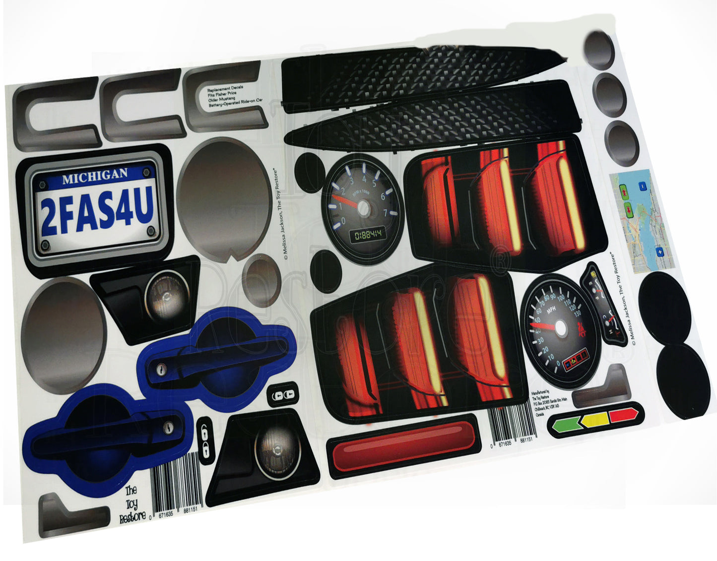Mustang Blue Stickers