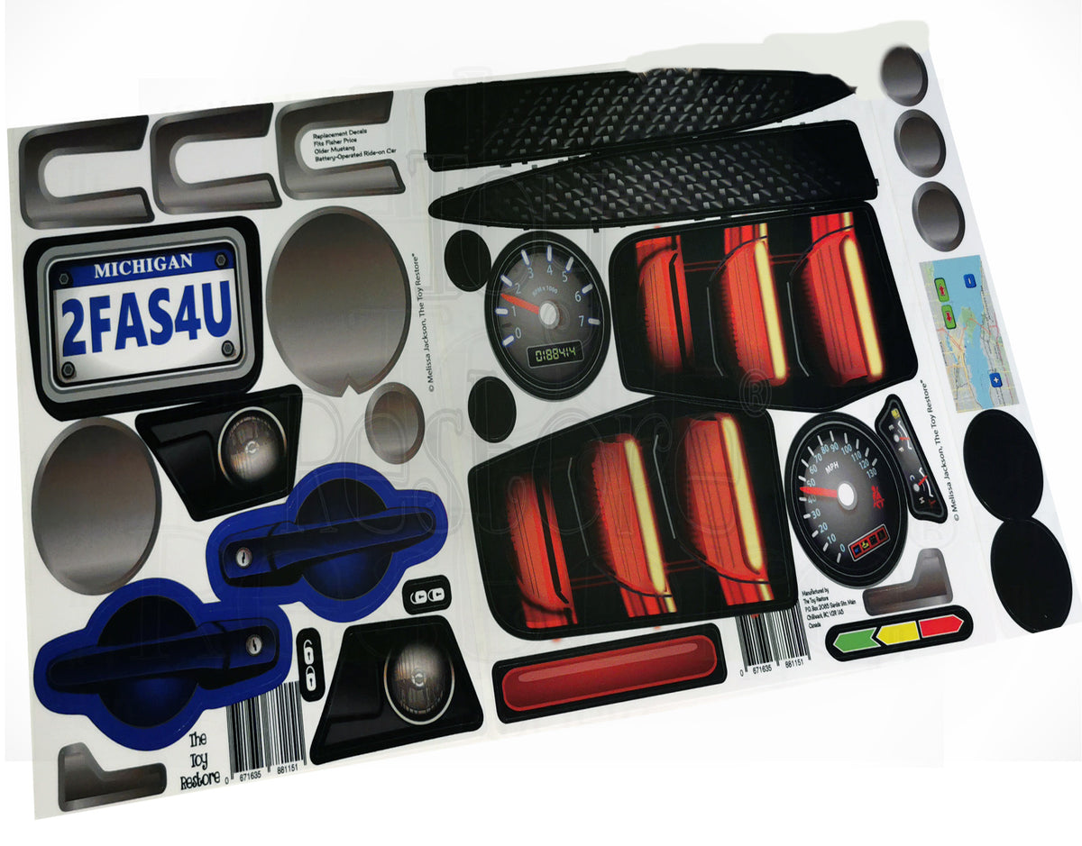 Mustang Blue Stickers