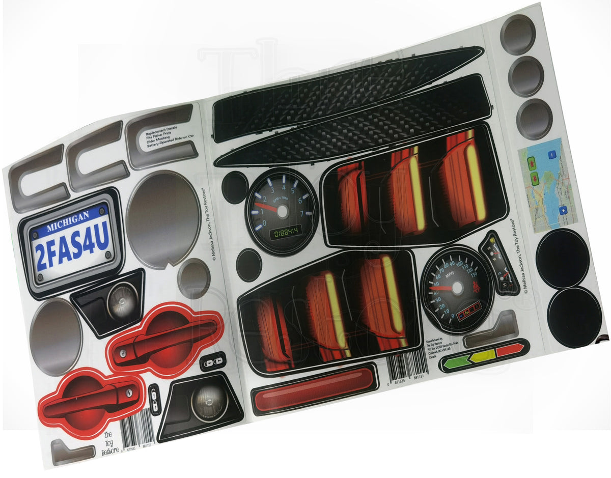 Mustang Red Stickers