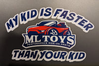 My Kid is Faster Than Your Kid Sticker