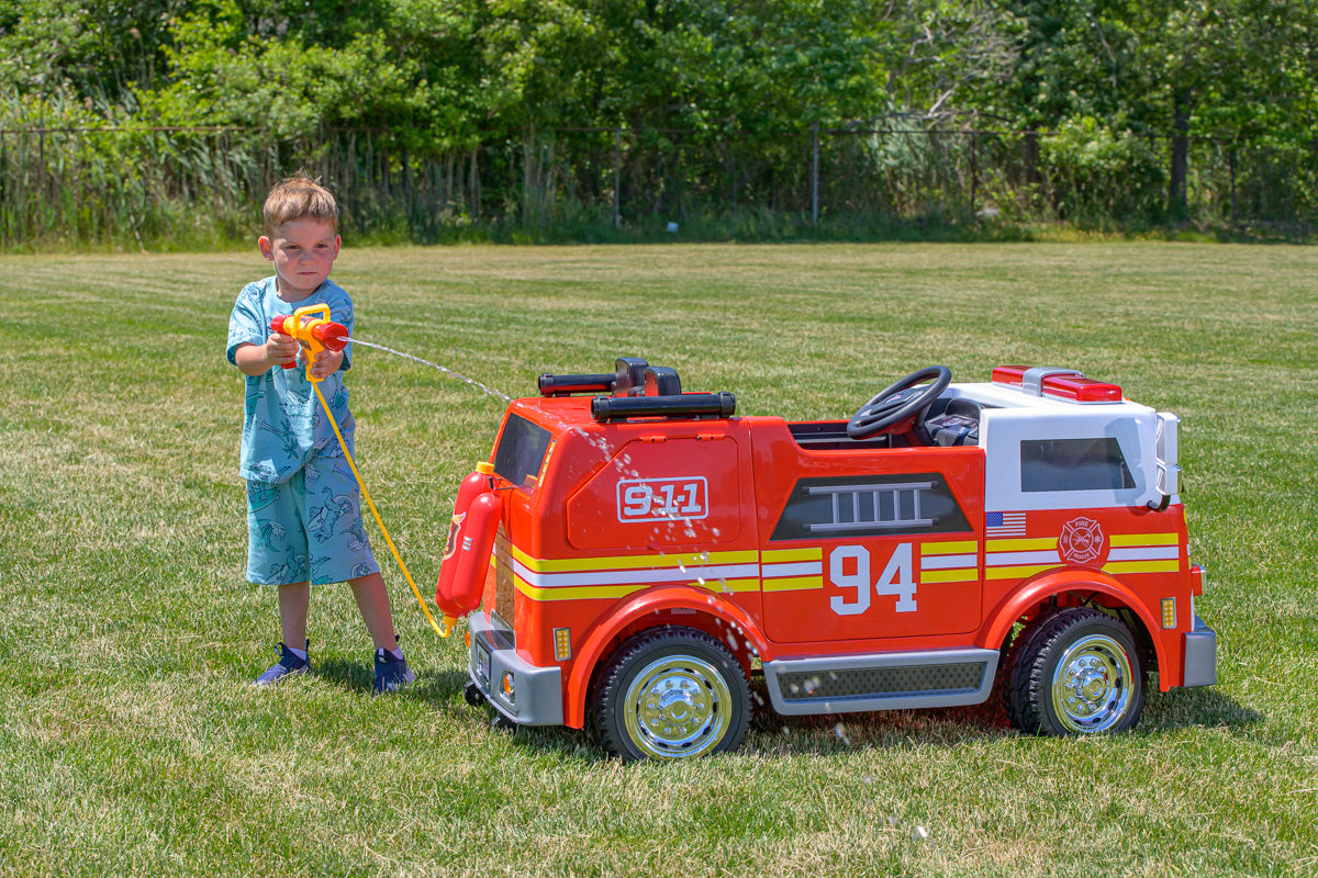 MLToys Fire Truck 12v Ride-On Vehicle