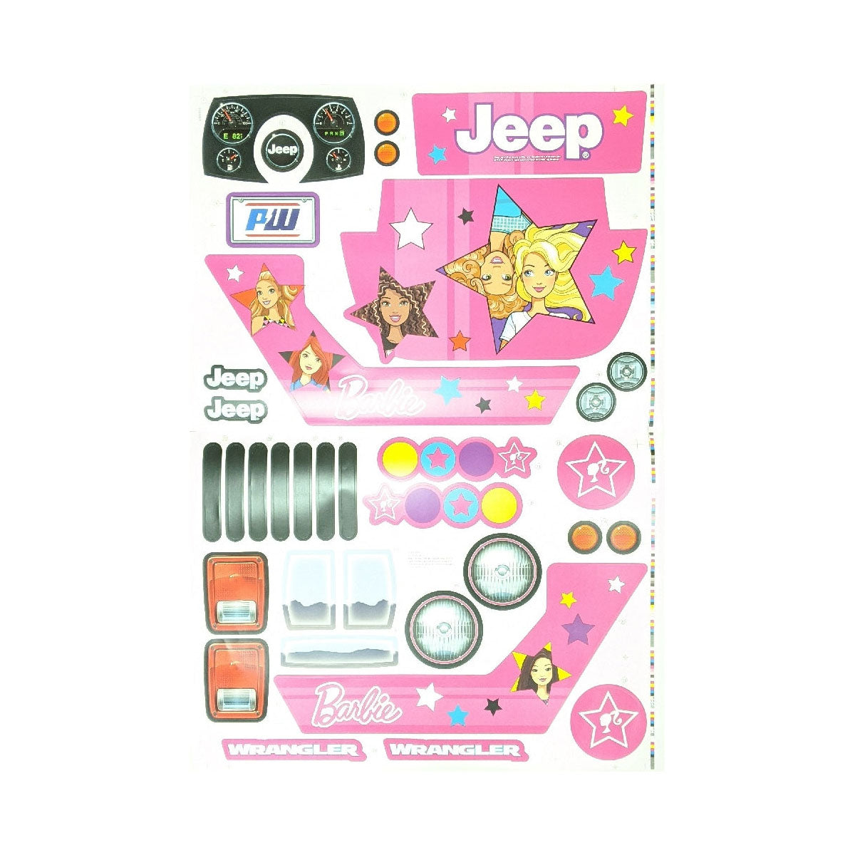 Jeep Wrangler Pink Stickers