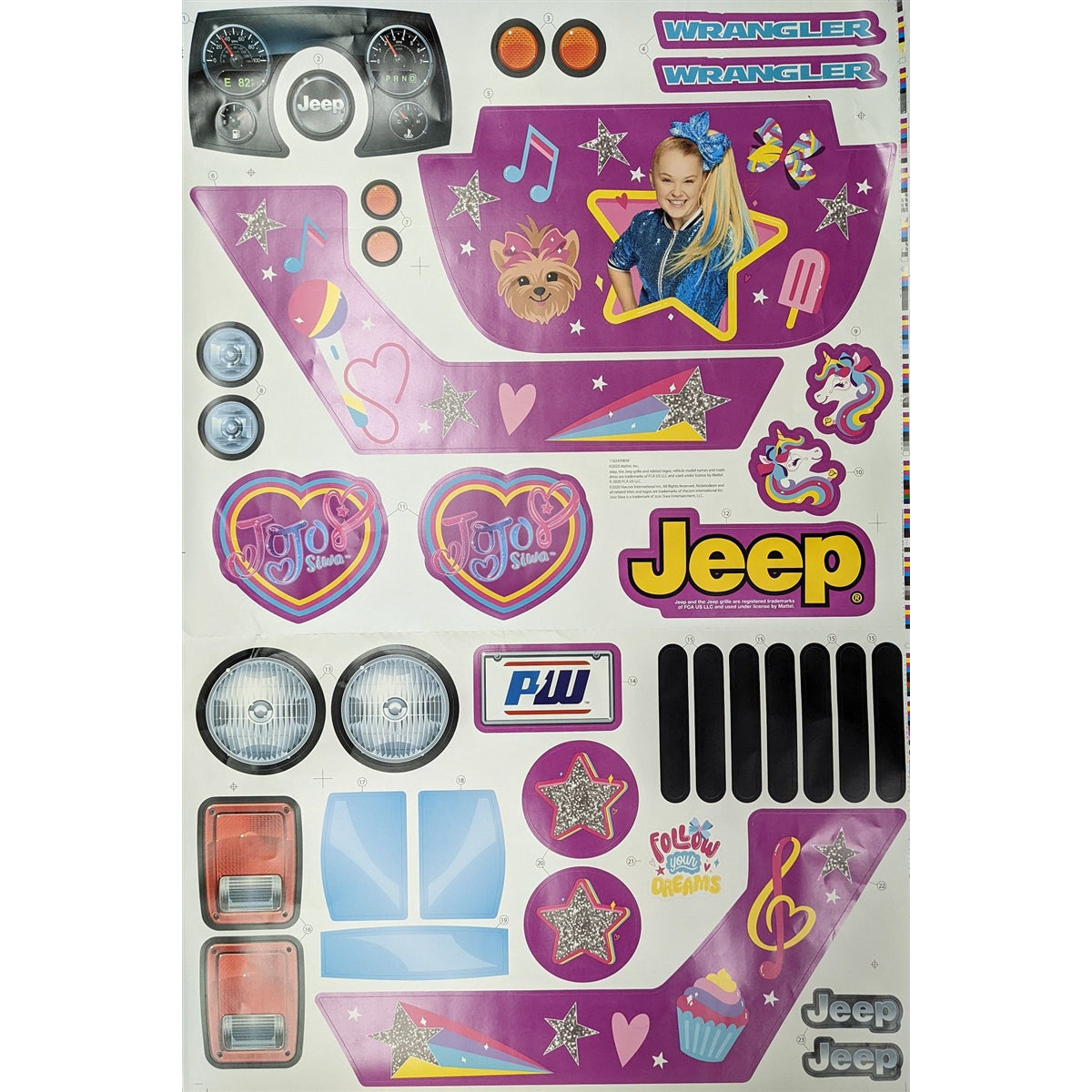 Jeep Wrangler JoJo Stickers